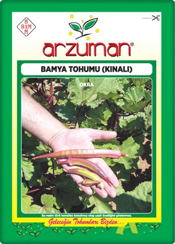 Bamya Tohumu (25 Gr) Kınalı Kırmızı Renk