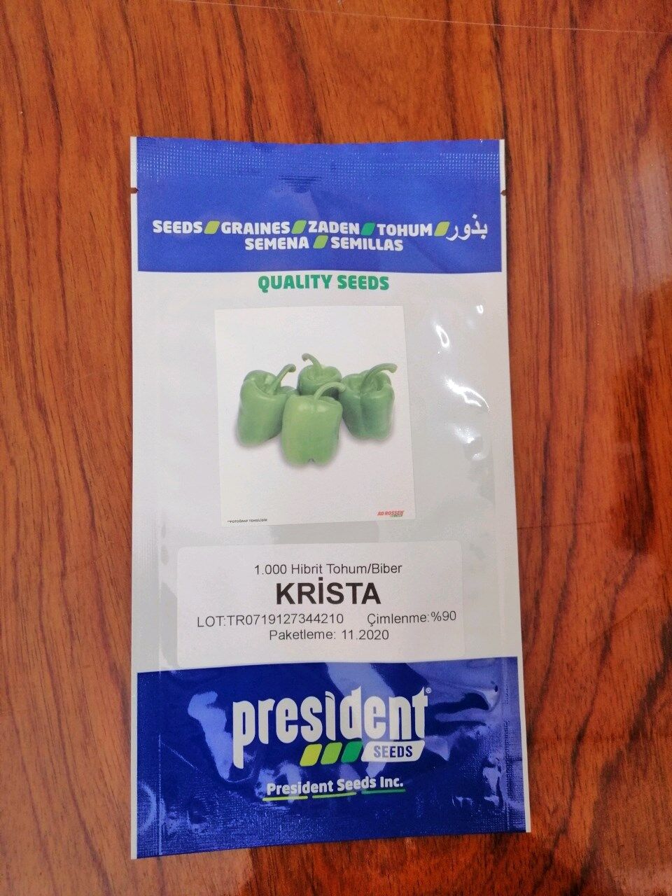 Krista F1 (Hibrit Dolma Biber Tohumu)(Koyu Renk)(1000 adet)