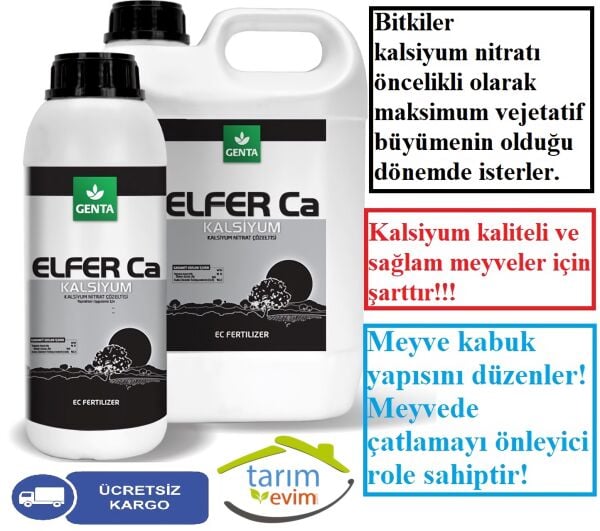 Kalsiyum Nit-rat Çözeltisi ELFER Ca 5 Lt.