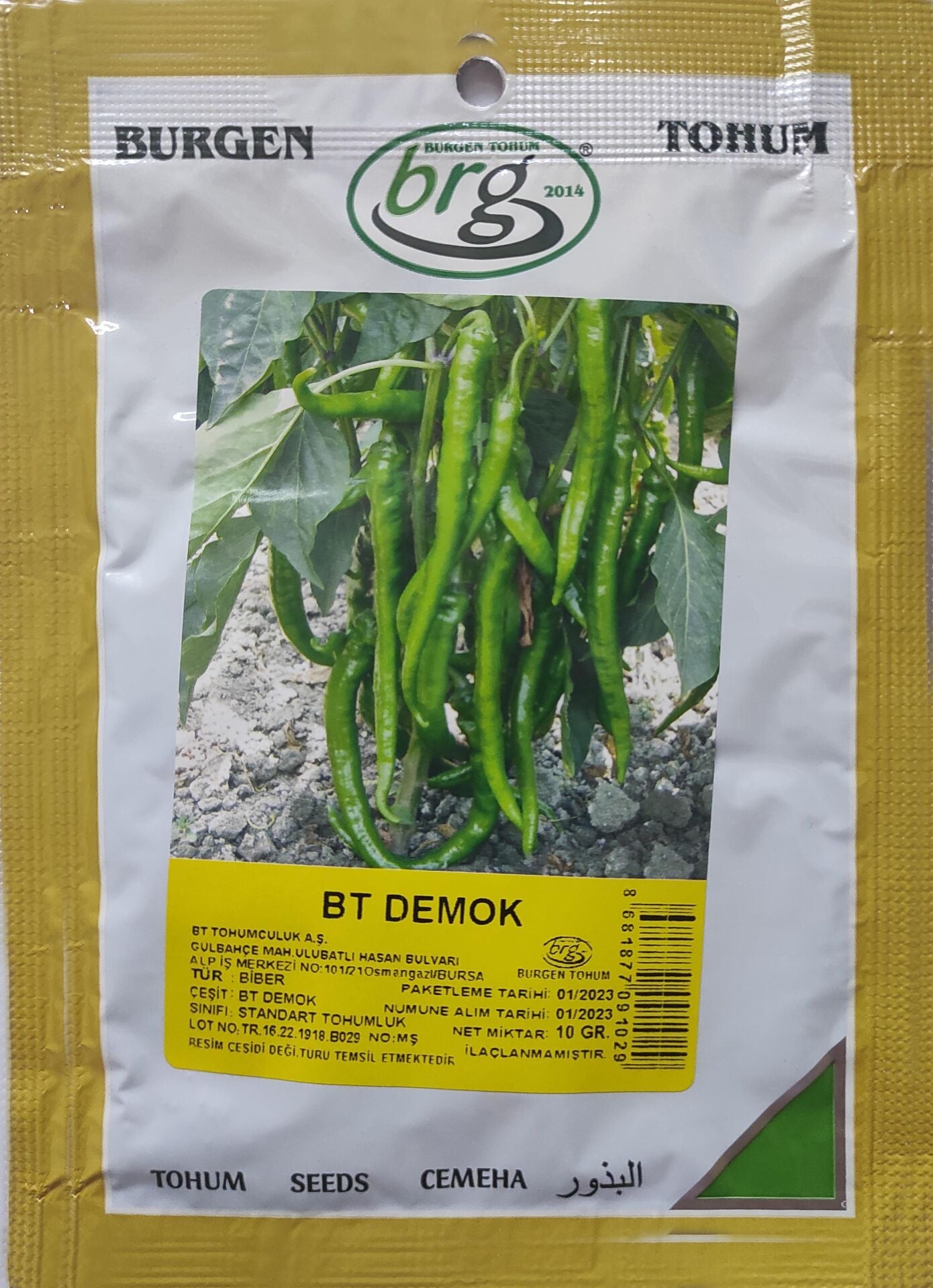 BT Demok Demre Biber Tohumu 10 gr