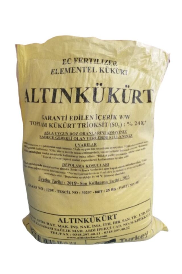 T0Z Kukurt Mantar Haşare Kükürtü 5 kg Orjinal Pakette