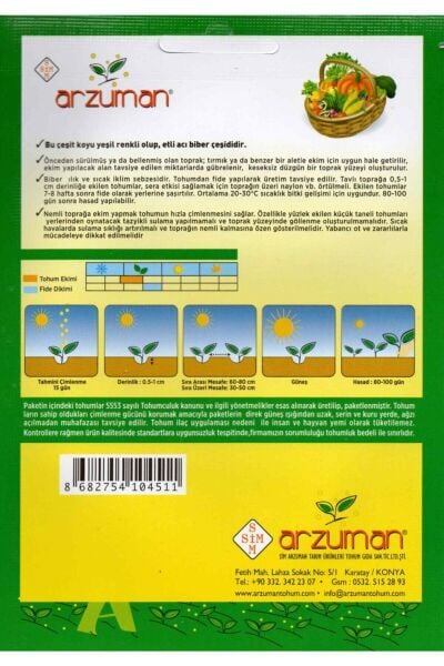 Arzuman Jalapeno Biber Tohumu 5 gr