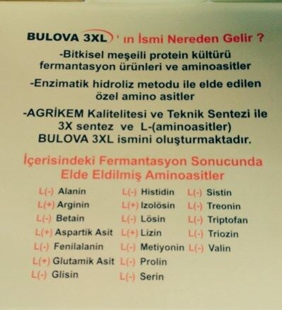 Bulova 3XL%12 Aminoasit Gübre (2 Lt) 1 ton suya yeter