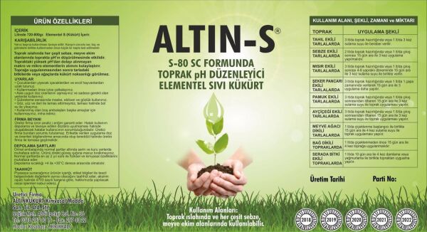 Altın-S Elementel Sıvı kükürt S-80 SC 1 litre