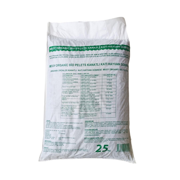 Megy Organic Tavuk Gübresi (25 Kg) Biopelet