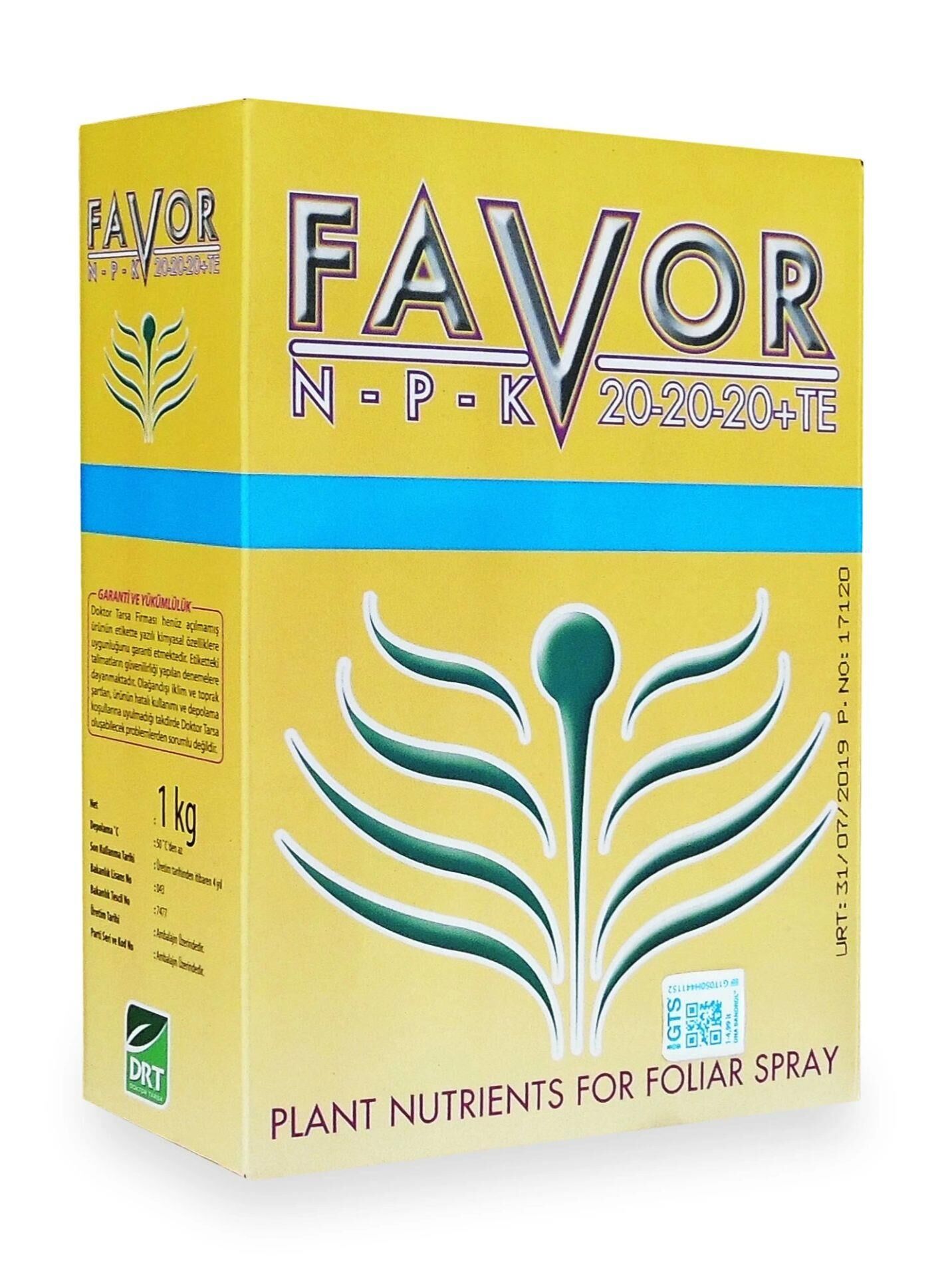 DRT Favor 20-20-20+TE NPK Gübre 1 kg
