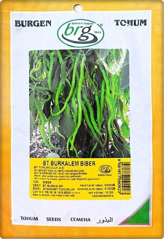 BT Burkalem Tatlı Kıl Biber Tohumu 10gr