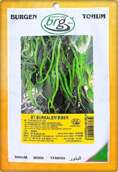 BT Burkalem Tatlı Kıl Biber Tohumu 10gr