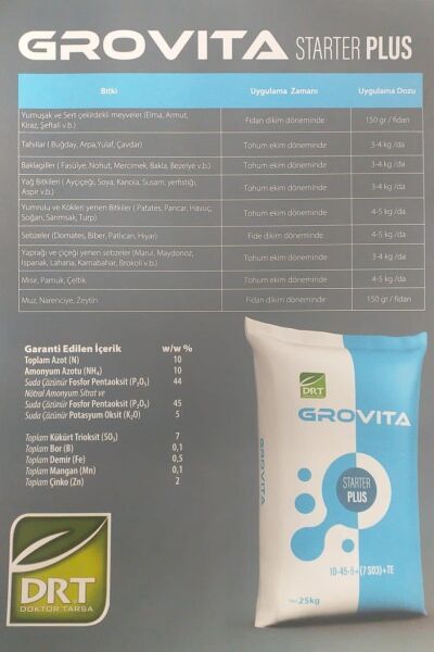 GROVİTA STARTER (25 KG) MİKROGRANÜL GÜBRE