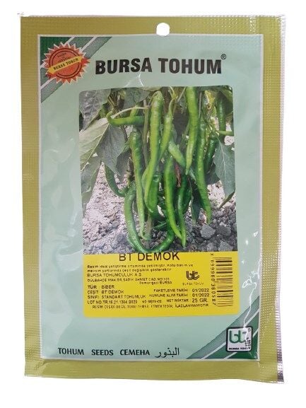 Sofralık Verimli Leziz BT Demok Tatlı Biber Tohumu (25 gr)