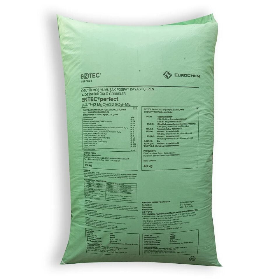 Entec Perfect 14-7-17 Yavaş Salınımlı Akıllı Taban Gübresi 40 KG