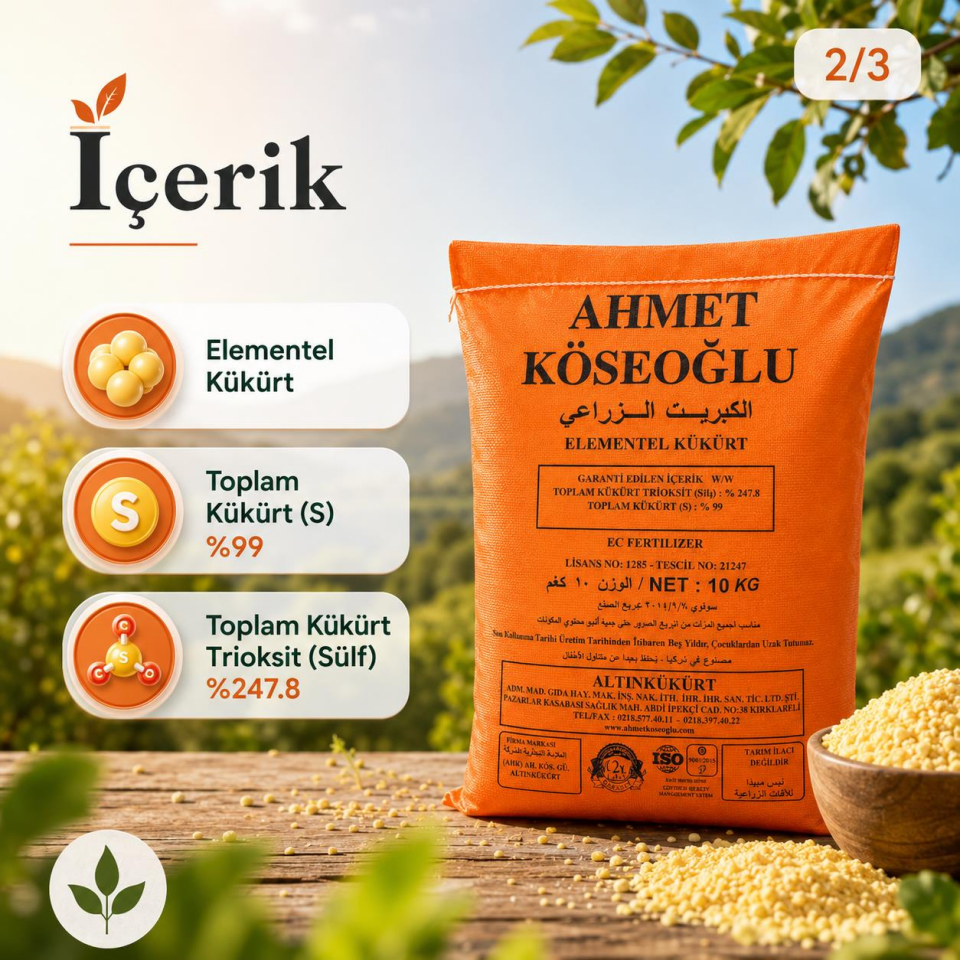 Köseoğlu  Toz Kukürt  10 Kg Orijinal Paket