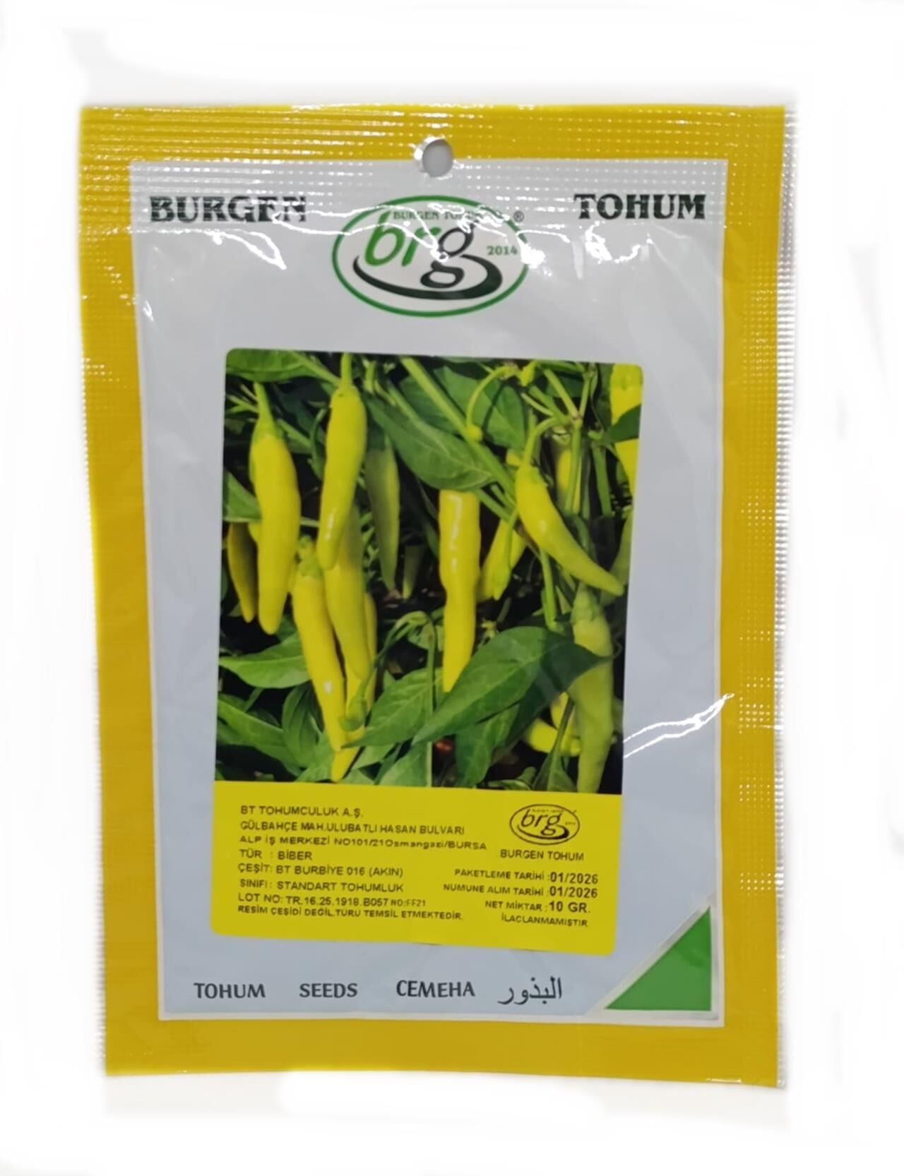 BT  Akın 16 Burbiye Süs Biber Tohumu (10 gr)