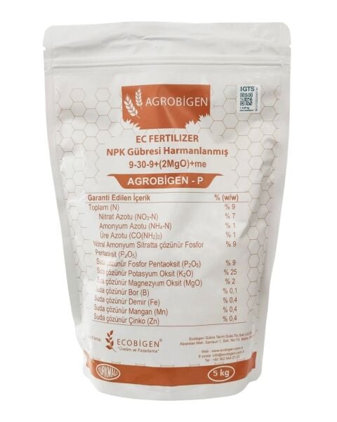 Fosforlu NPK Gübresi 9-30-9+(2MgO)+Me (5 kg) AGROBİGEN