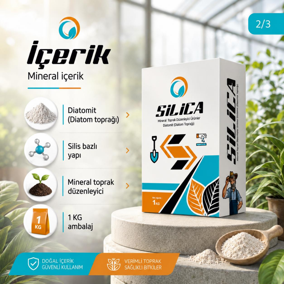 Silica Mikronize Toz Silisyum 1 Kg