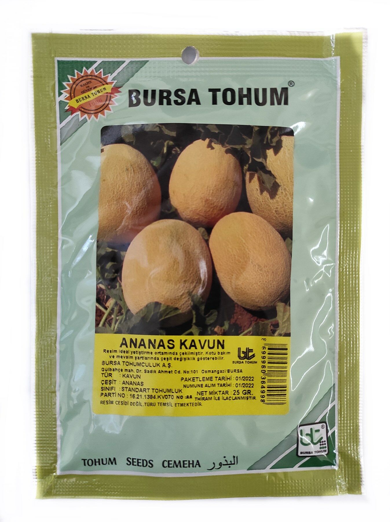 BT Organik Kavun Tohumu Ananas Tipi (25 Gr)