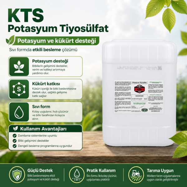 KTS Potasyum Tiyosülfat Sıvı Gübre 20 litre