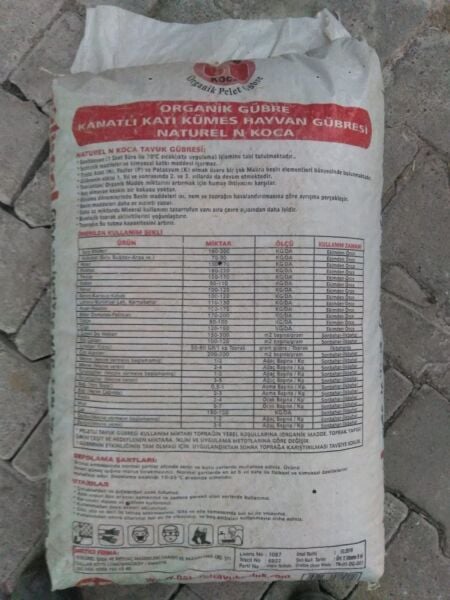 Naturel 25 kg Organik Tavuk Gübresi