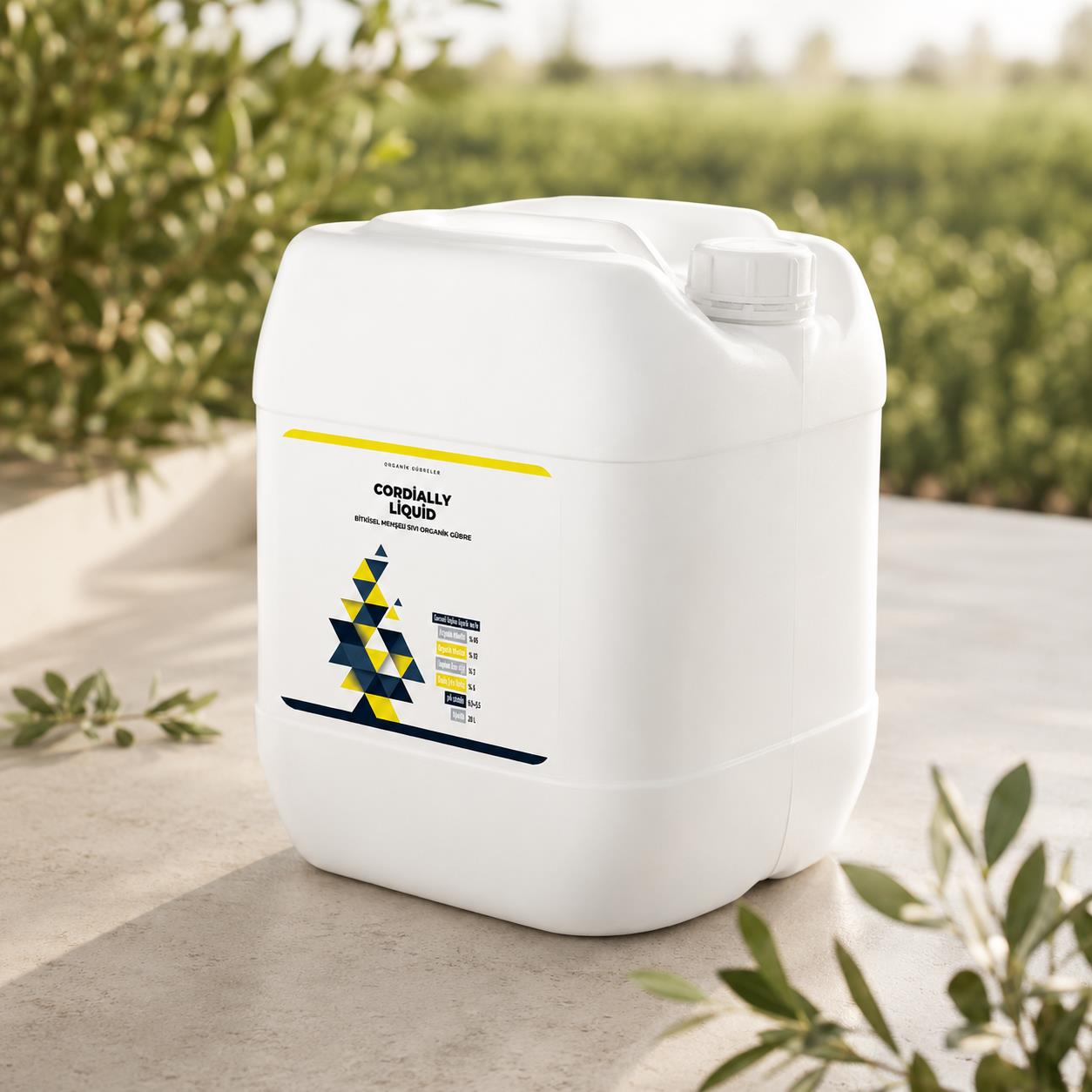 Cordially Liquid 20 L sıvı organik gübre premium tanıtım görseli  3. Doğal kullanım alanı görseli