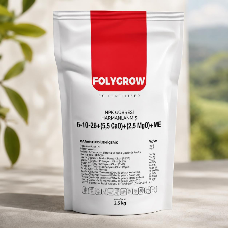 Candem FolyGrow 6-10-26 Yaprak Gübresi 2.5 KG