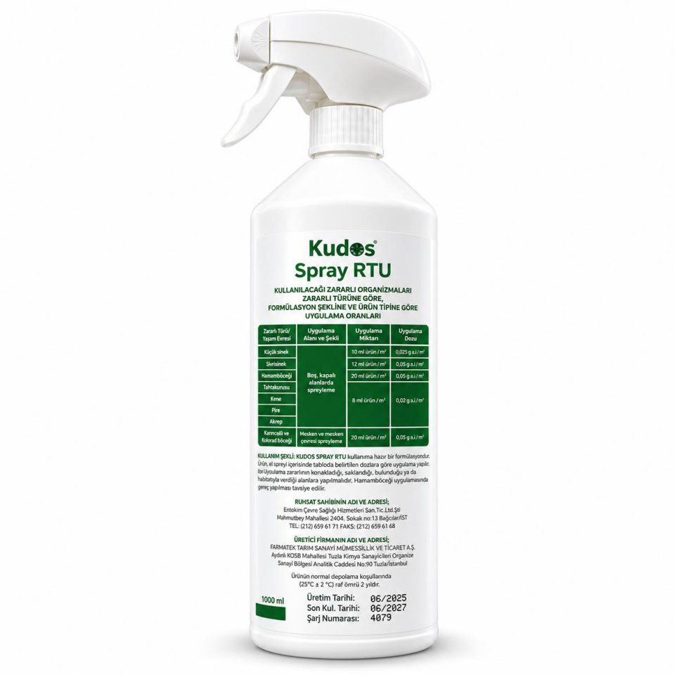 Entokim Kudos Ultra EC Profesyonel Haşere İlacı 800ml