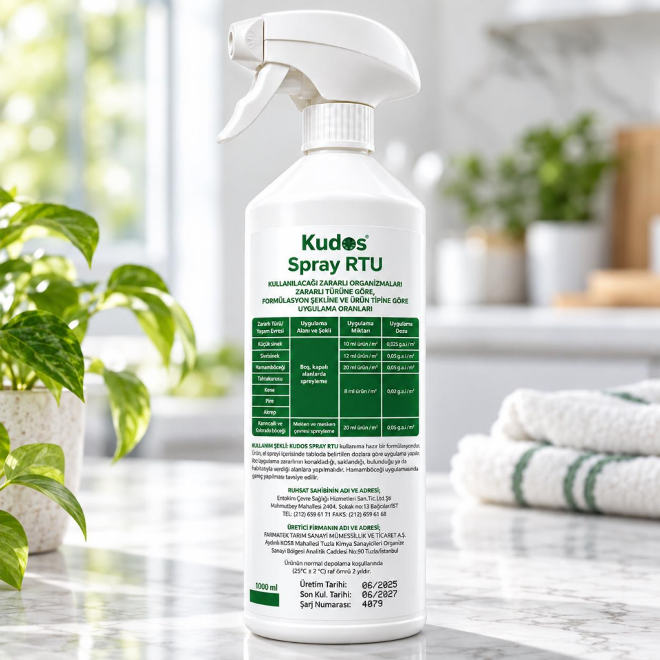 Entokim Kudos Ultra EC Profesyonel Haşere İlacı 800ml
