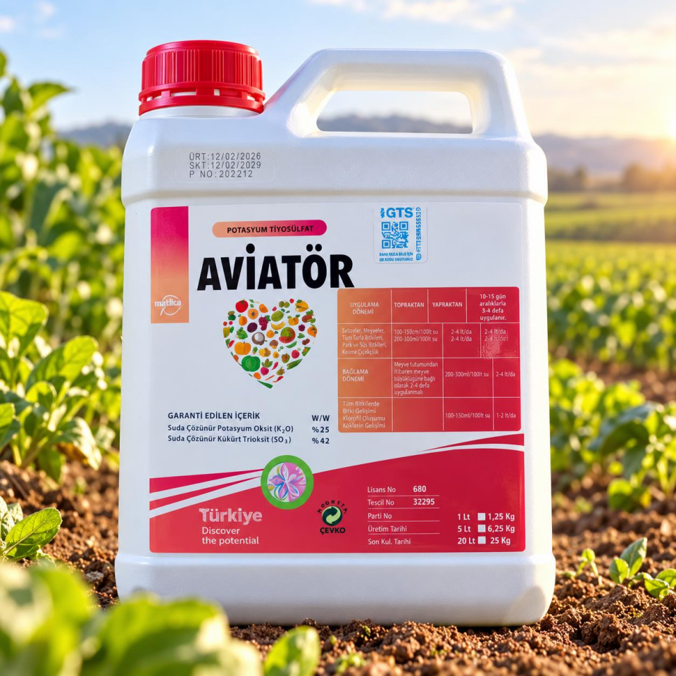 Aviatör Potasyum Tiyosülfat KTS Gübre 5 litre