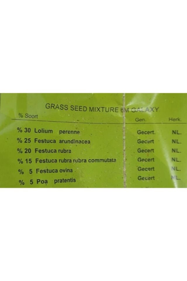 7 Günde Çimlenen Üzerine Basılabilir 6'lı Karışım Çim Tohumu -10 Kg