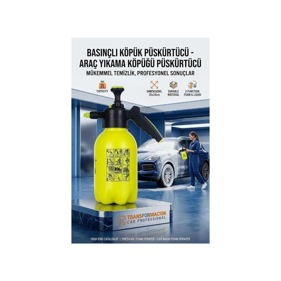 Köpük Püskürtücü - Araç Yıkama Köpüğü Püskürtücü Oto Yıkama Pompası Köpük Püskürtme Şişesi